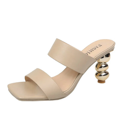 summer fashion electroplating  sandals high heels women