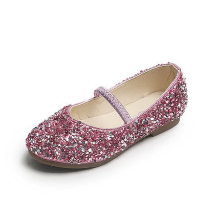 Girls Leather Princess Shoes Baby Leather Sequined Children Dress