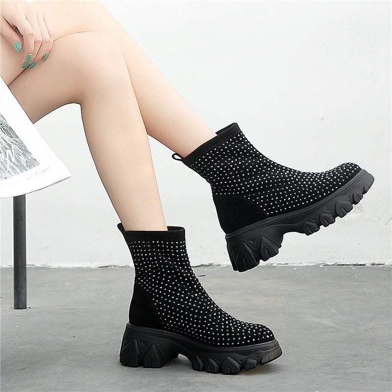 Women's Winter Boots Rhinestone Women Platform Boot