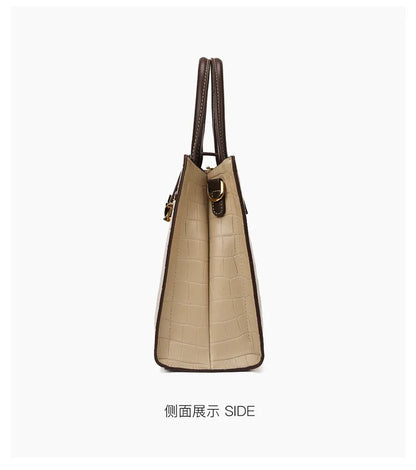 Women Bag Crocodile Pattern Tote Bag Lock