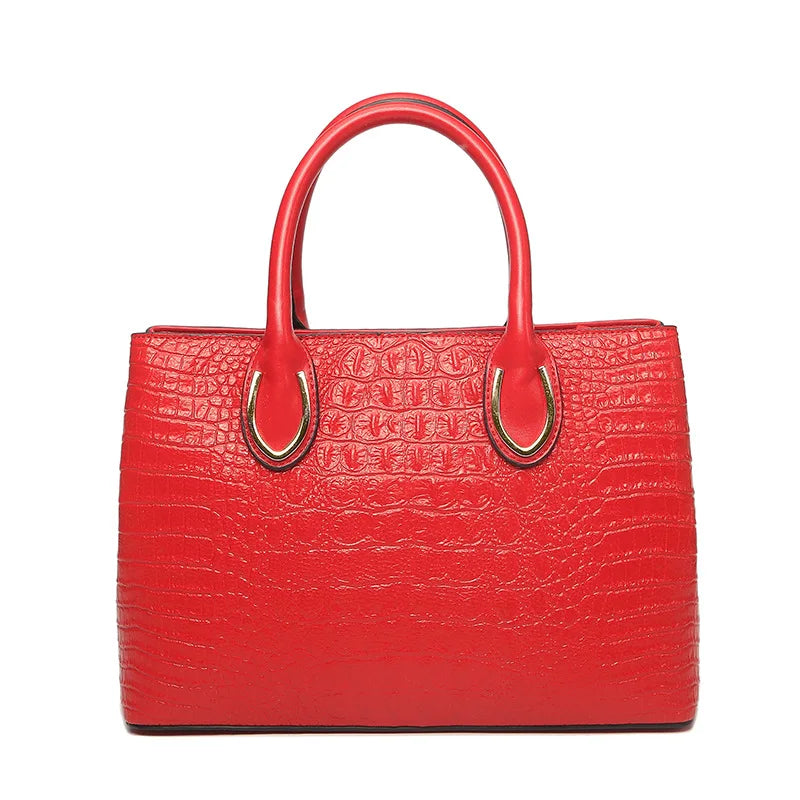 new design Crocodile handbag women High quality pu leather