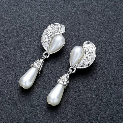 CC Fashion Jewelry Sets Necklace Drop Earring 2pcs Imitation Pearls