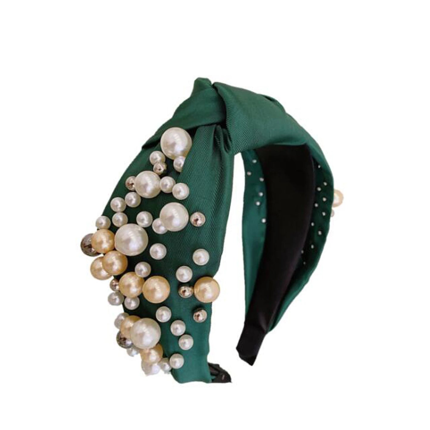 PROLY New Fashion Women Hair Accessories Wide Side Headband Mix Pearls