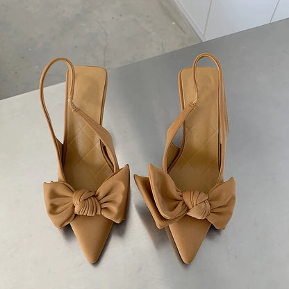 Summer Butterfly-knot  Fashion Shallow Pointed Toe Pumps Sweet