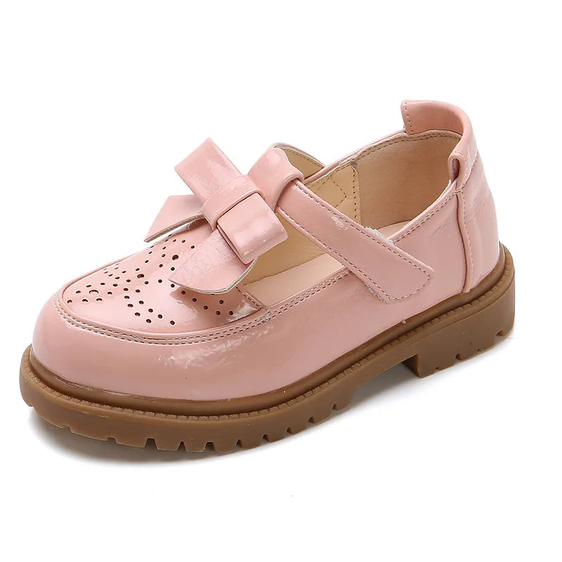 Kids Leather Shoes Girls Oxfords Leather Flats T-strap Children's