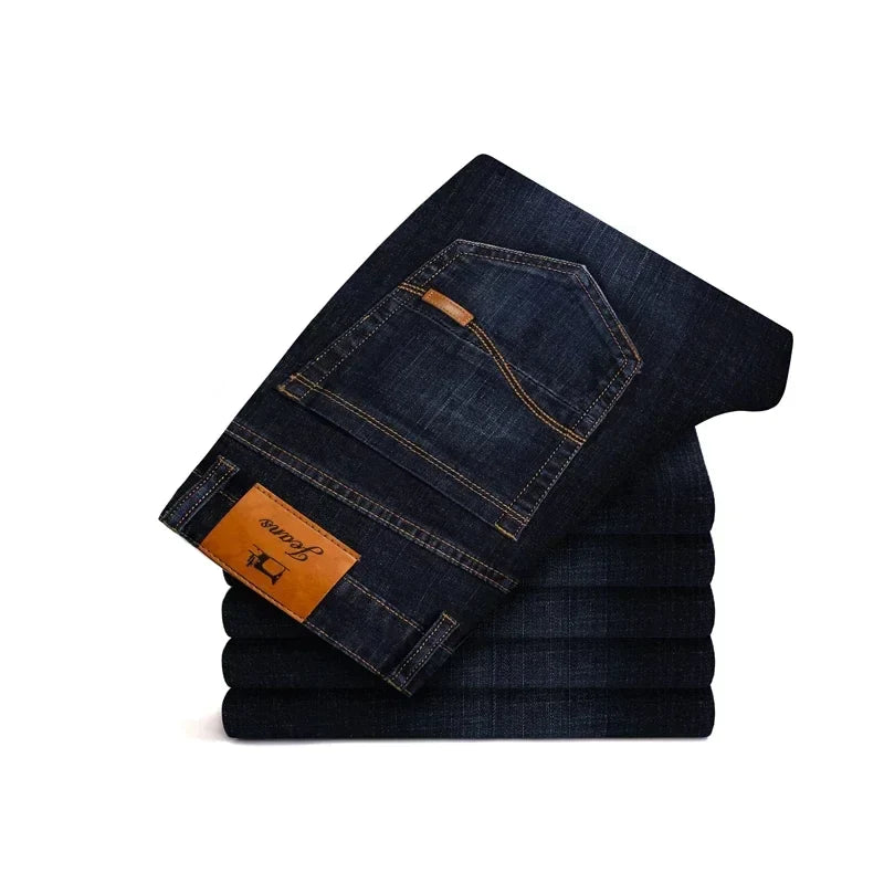 Autumn and Winter Stretch Men's Jeans Men's Style Straight and