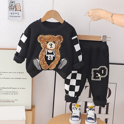 Kids Kids Clothes Children Cartoon Big Bear T-shirt Pants 2Pcs/Set Toddler Fashion Cotton Clothing Infant Tracksuits 0-5 YEARS