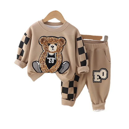 Kids Kids Clothes Children Cartoon Big Bear T-shirt Pants 2Pcs/Set Toddler Fashion Cotton Clothing Infant Tracksuits 0-5 YEARS