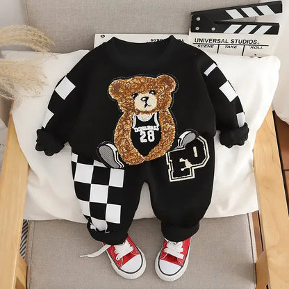 Kids Kids Clothes Children Cartoon Big Bear T-shirt Pants 2Pcs/Set Toddler Fashion Cotton Clothing Infant Tracksuits 0-5 YEARS