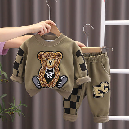 Kids Kids Clothes Children Cartoon Big Bear T-shirt Pants 2Pcs/Set Toddler Fashion Cotton Clothing Infant Tracksuits 0-5 YEARS