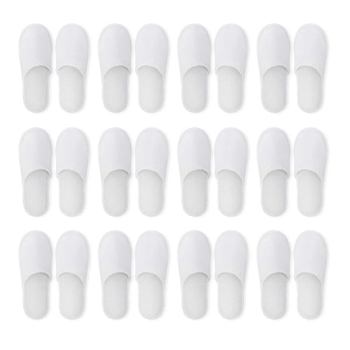 Spa Slippers 10/20 Pairs of Brushed Plush Closed-toe Disposable