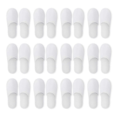 Spa Slippers 10/20 Pairs of Brushed Plush Closed-toe Disposable