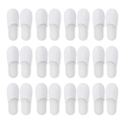 Spa Slippers 10/20 Pairs of Brushed Plush Closed-toe Disposable