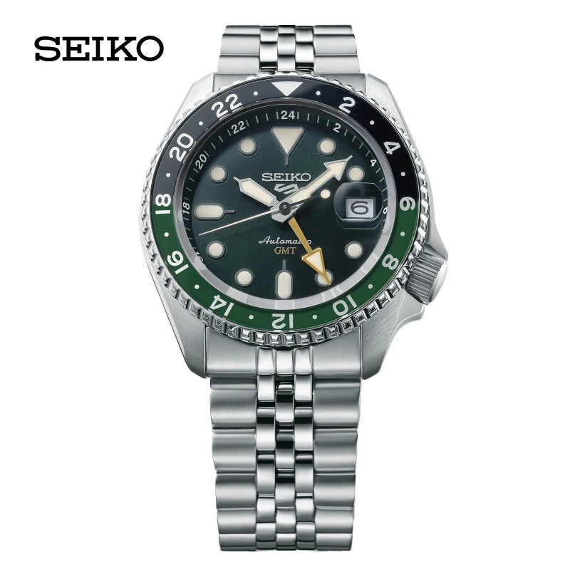 Original Seiko mechanical watch 10bar waterproof GMT Sports Wrist watch Luminou Reloj Hombre SSK003K1