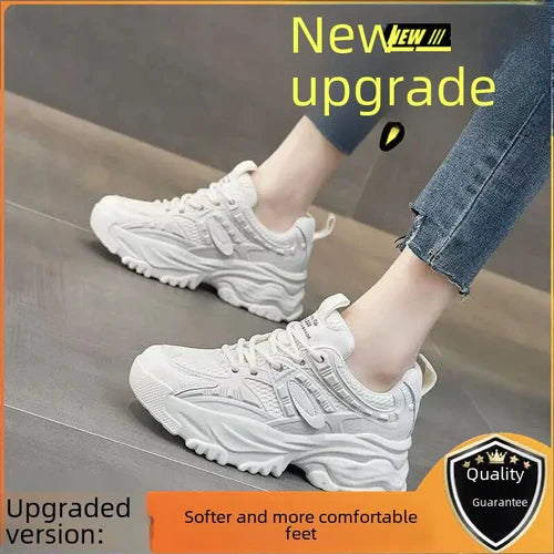 Spring Autumn Breathable Casual Sports Shoes Women Thick Bottom Height