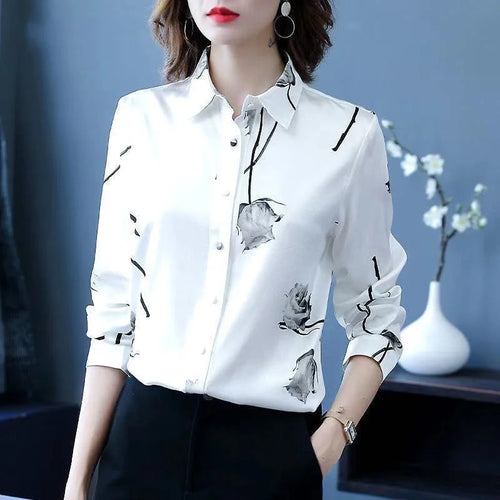 Woman Spring Autumn Style Blouses Shirts Lady Casual Long Sleeve