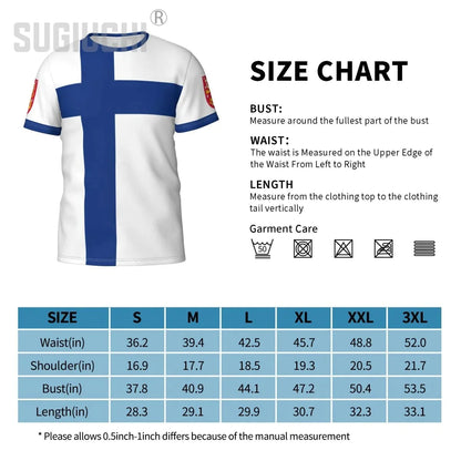 Custom Name Number Finland Flag Emblem 3D T-shirts For Men Women Tees