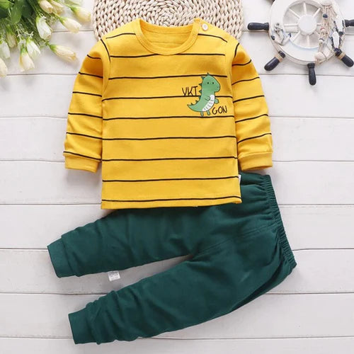 hibobi 2-Piece Set Of Autumn Winter Children's Underwear Set Cotton