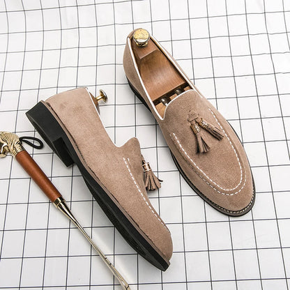 Elegant Shoes Men Classic Dress Loafers Men Brand Shoes Tassel