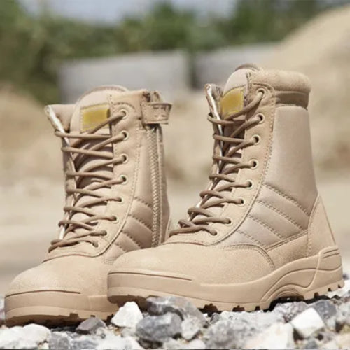 Fashion Men Boots Winter Outdoor Leather Military Boots Breathable