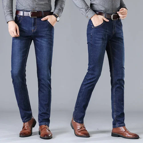 Autumn and Winter Stretch Men's Jeans Men's Style Straight and