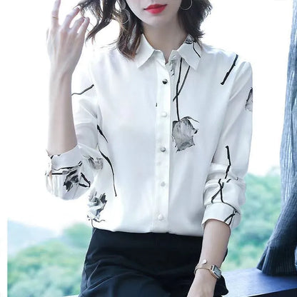 Woman Spring Autumn Style Blouses Shirts Lady Casual Long Sleeve