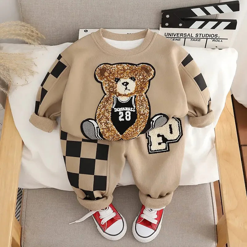 Kids Kids Clothes Children Cartoon Big Bear T-shirt Pants 2Pcs/Set Toddler Fashion Cotton Clothing Infant Tracksuits 0-5 YEARS