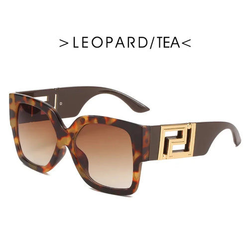 Sunglasses Men Women Vintage Oversize Trendy Square Gradient Shades