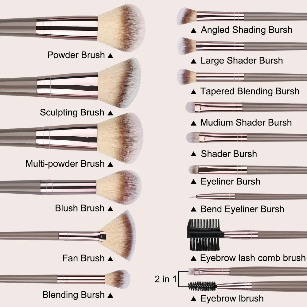 20Pcs Makeup Brushes Set Professional Super soft detail Blush