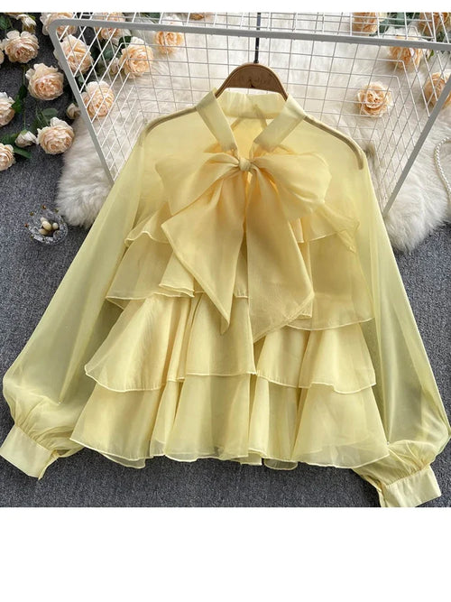 French Spring Summer New Style Ruffles Edge Gentle Sweet Style