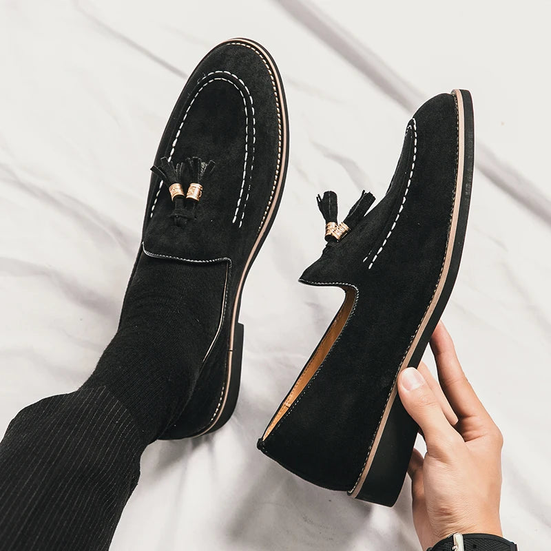 Elegant Shoes Men Classic Dress Loafers Men Brand Shoes Tassel