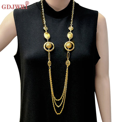 Long Three Layers Trendy For Women Jewelry Statement Necklace