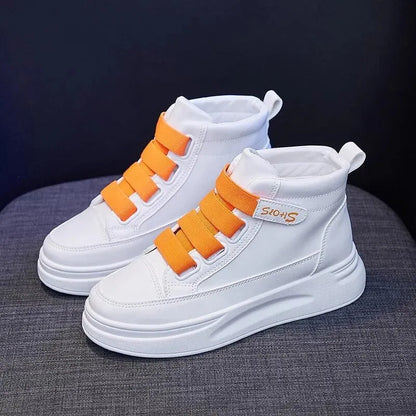 Breathable Sporty Casual Women Shoes Thick Bottom Small White Shoes