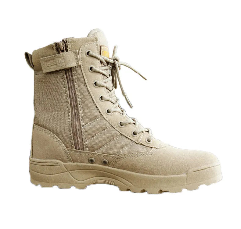 Fashion Men Boots Winter Outdoor Leather Military Boots Breathable