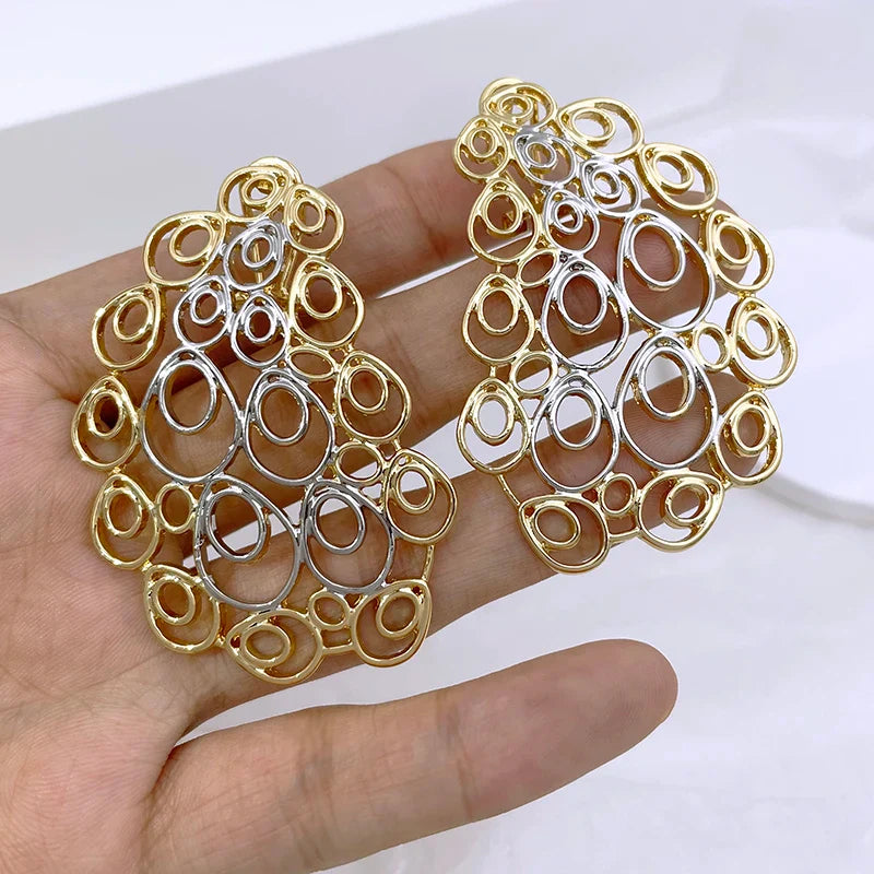 Earrings For Women Unique 18K Gold Plated Hoop Earrings Dubai Jewelry