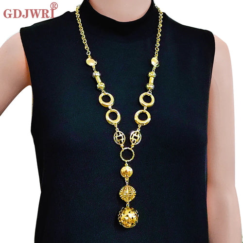 Long Three Layers Trendy For Women Jewelry Statement Necklace