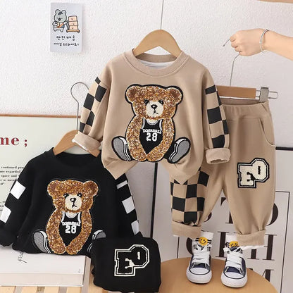 Kids Kids Clothes Children Cartoon Big Bear T-shirt Pants 2Pcs/Set Toddler Fashion Cotton Clothing Infant Tracksuits 0-5 YEARS