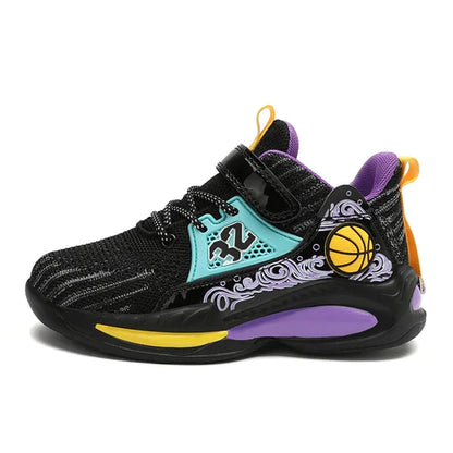 New Kids Sneakers Breathable Basketball Shoes