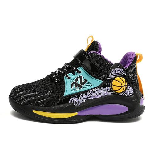 New Kids Sneakers Breathable Basketball Shoes Shock-Absorbant