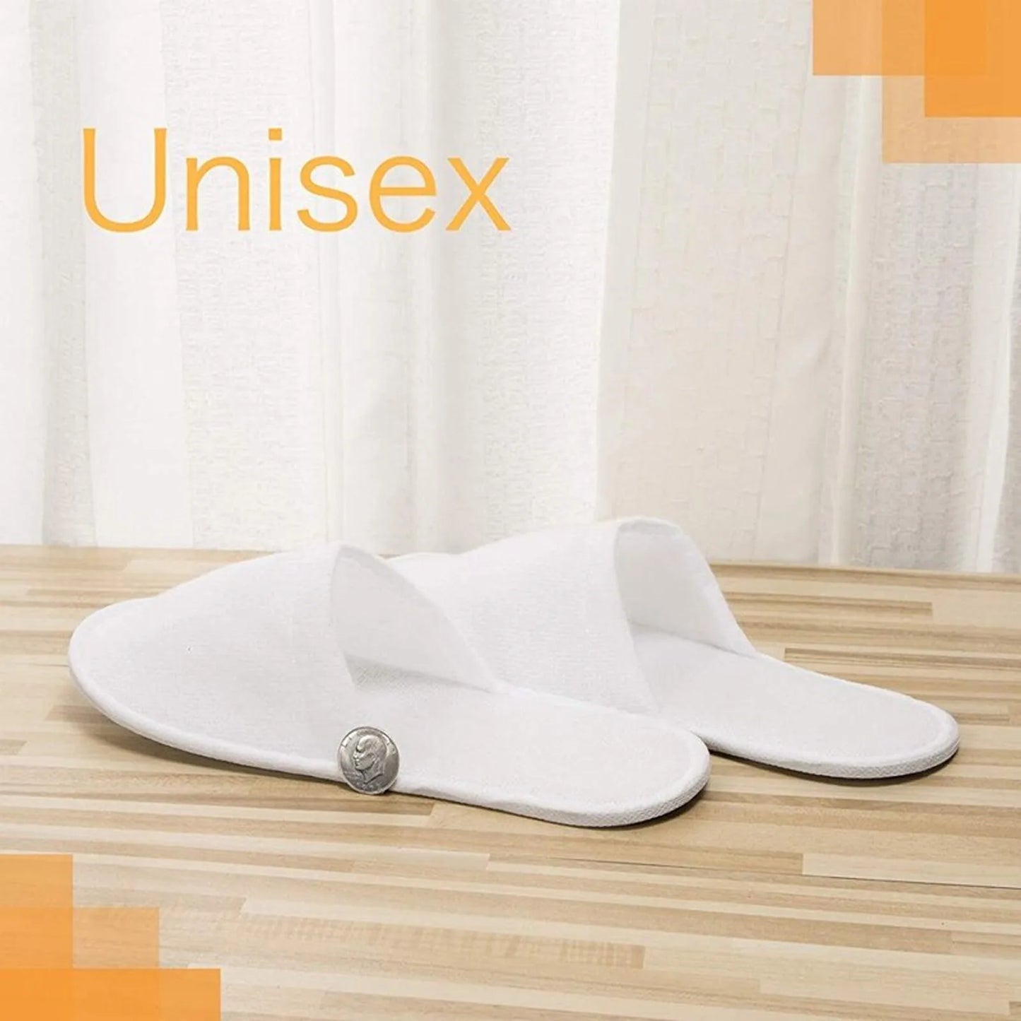 Spa Slippers 10/20 Pairs of Brushed Plush Closed-toe Disposable