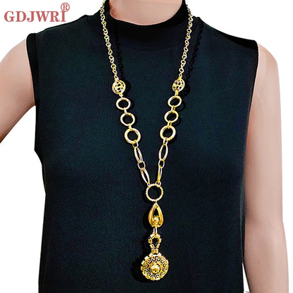 Long Three Layers Trendy For Women Jewelry Statement Necklace