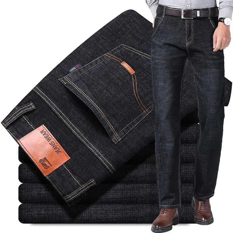 Autumn and Winter Stretch Men's Jeans Men's Style Straight and