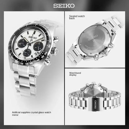 SEIKO Panda Men Sport Daytona Top Brand Luxury Quartz Watch for Men