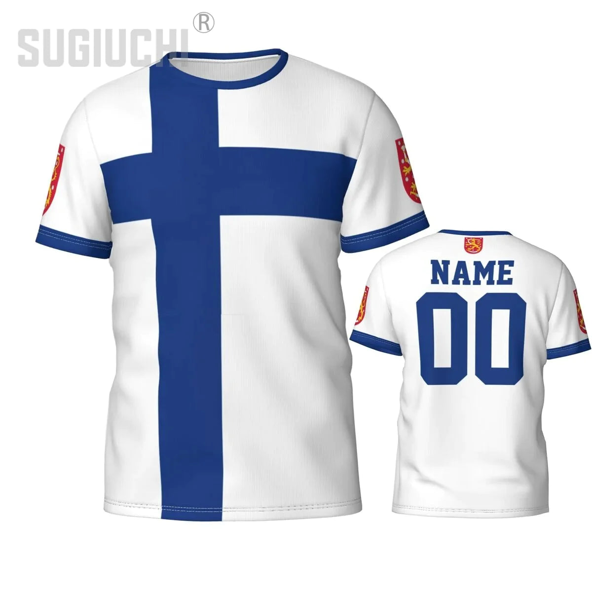 Custom Name Number Finland Flag Emblem 3D T-shirts For Men Women Tees