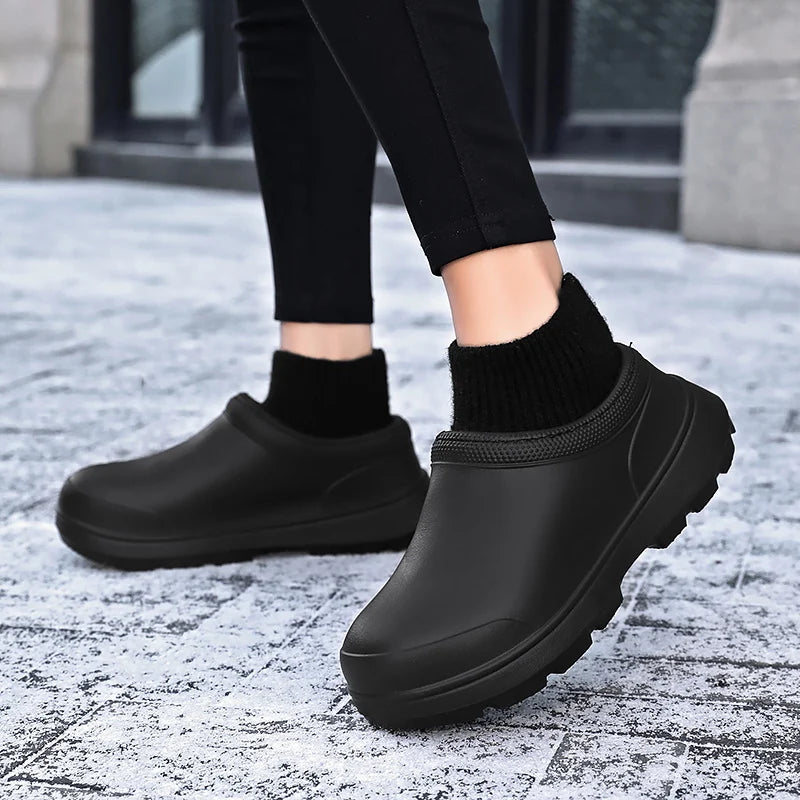 Men's Non-slip Chef Shoes Work Shoes Car Wash Shoes Rain Shoes Fashion