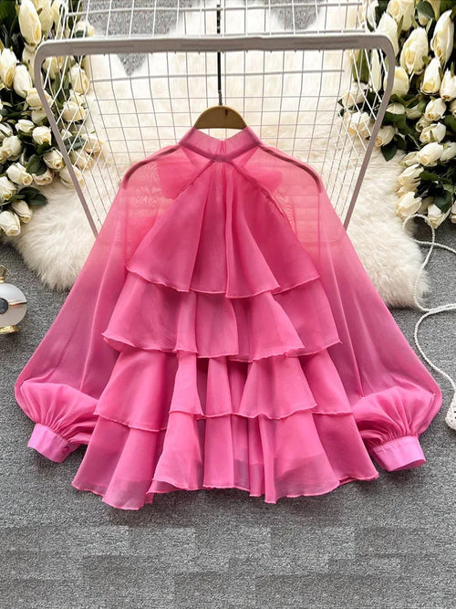 French Spring Summer New Style Ruffles Edge Gentle Sweet Style