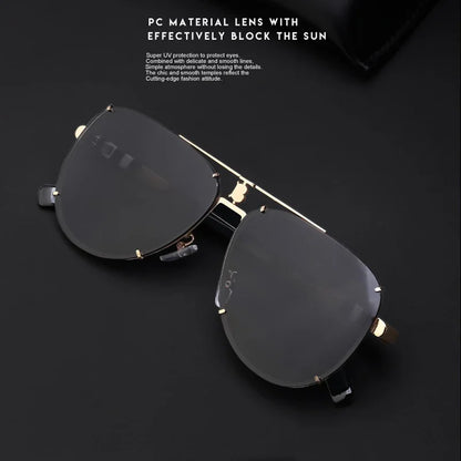 2024 New Arrival Men's Luxury Retro Stripe Style Sunglasses Women Brand Design Double Beam Cool Driving Sun Glasses Oculos Gafas