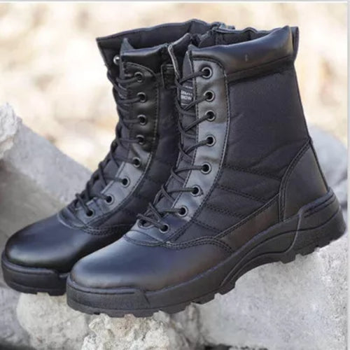 Fashion Men Boots Winter Outdoor Leather Military Boots Breathable