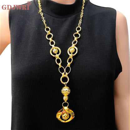 Long Three Layers Trendy For Women Jewelry Statement Necklace