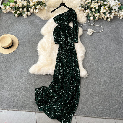 Fashion Sequin Sparkling Evening Dress High Quality